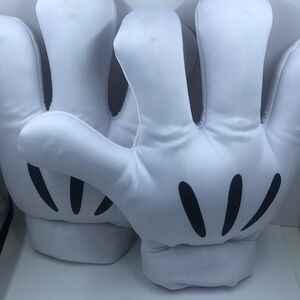 Disney Set Of 2 Mickey Mouse Hands Plush Light Up Costume Gloves Adult 11.5"